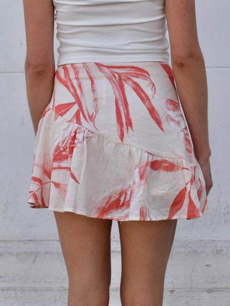 Falda short oporto diseño rosa