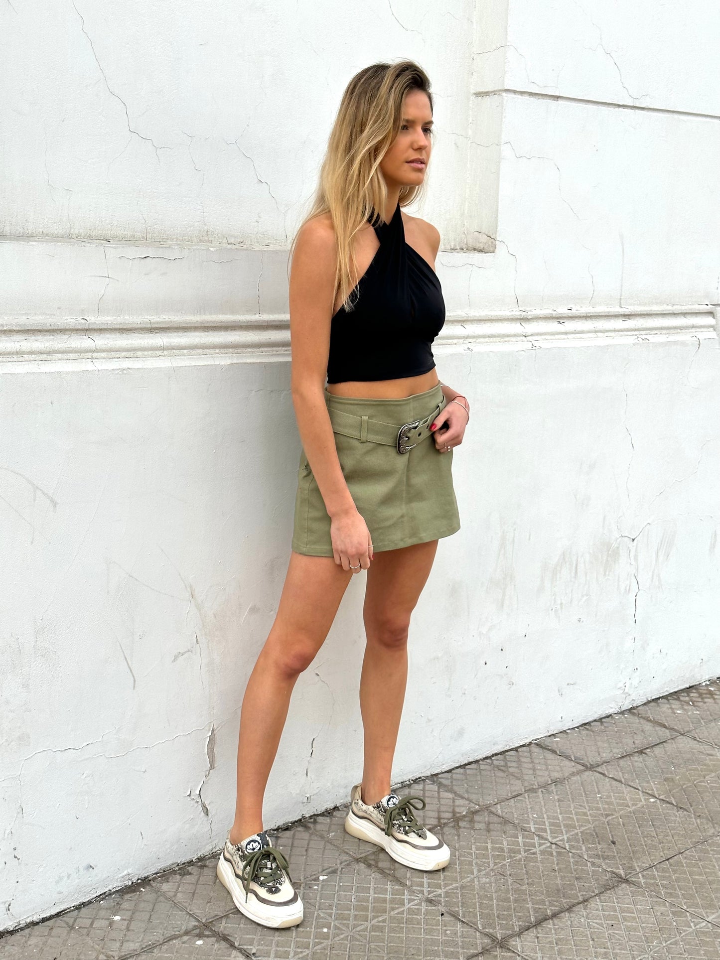 Falda short Madrid verde