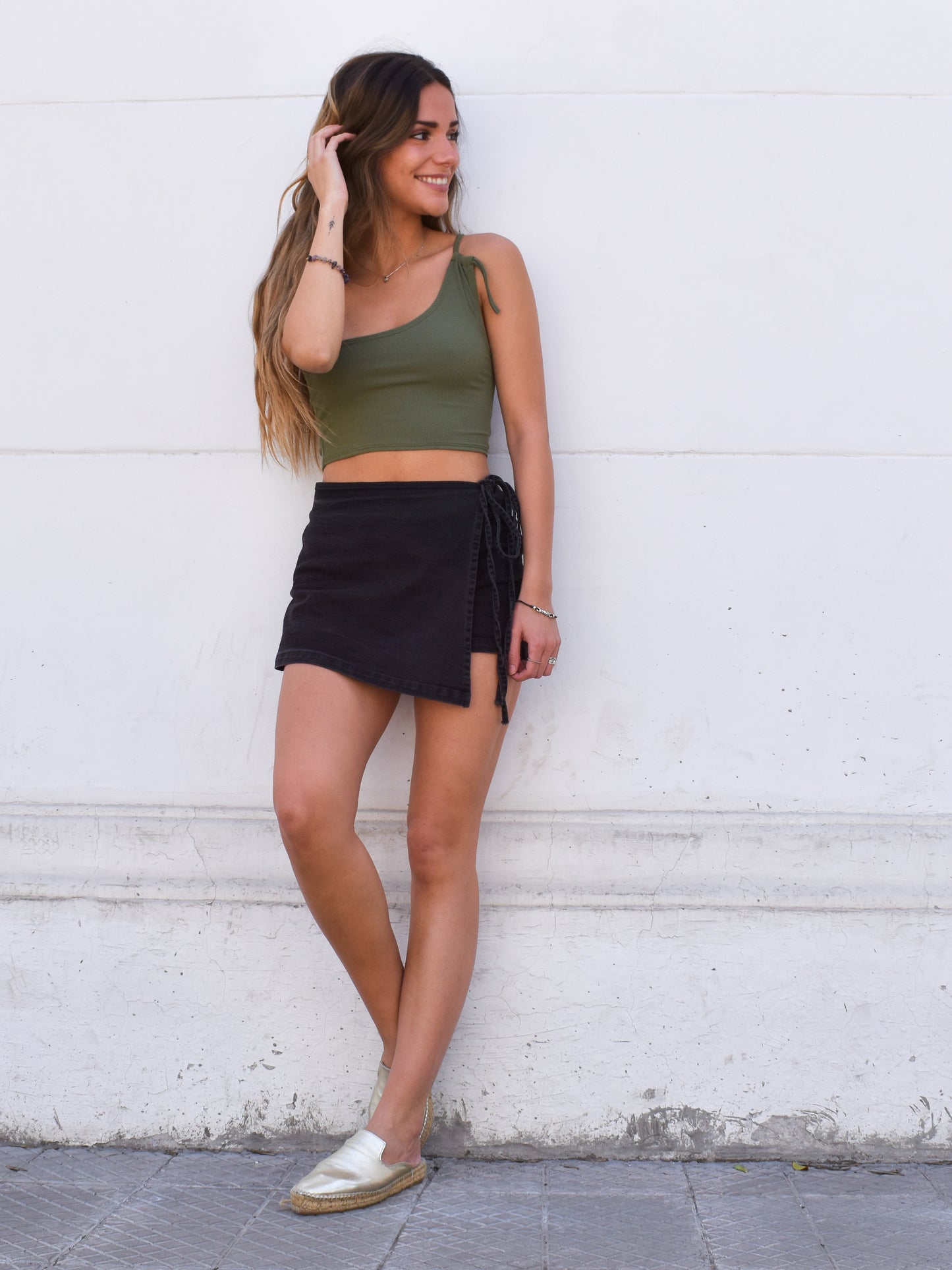 Falda short Florencia Negro