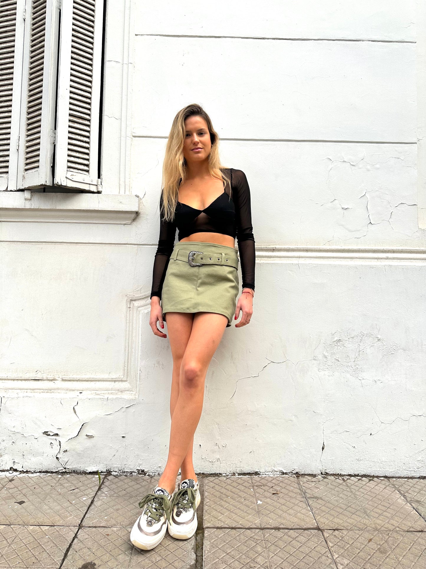 Falda short Madrid verde