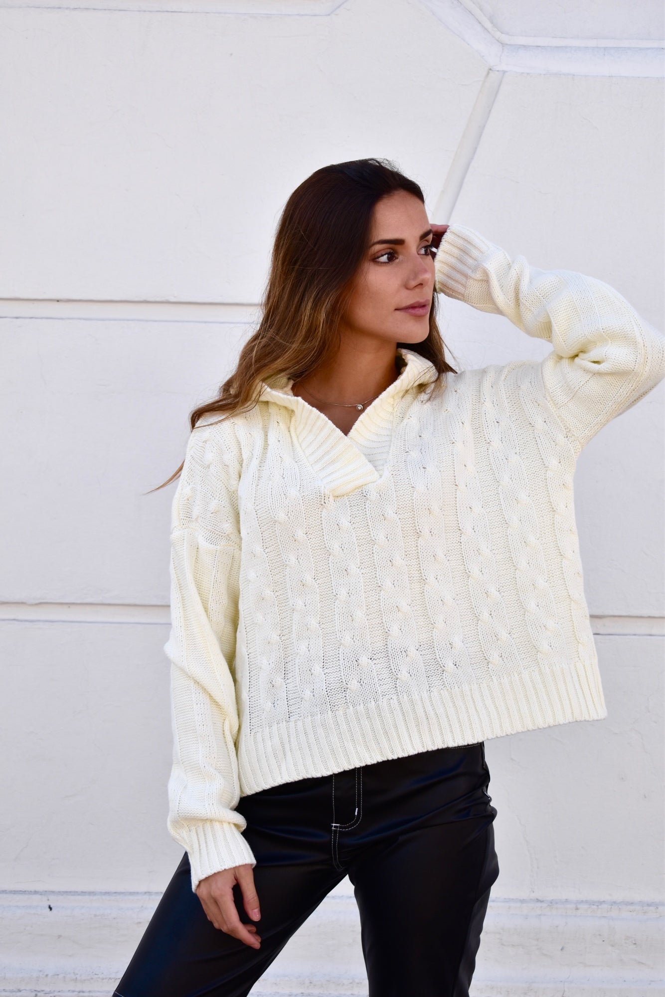 Sweater Menorca crudo largo