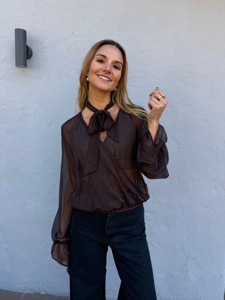 BLUSA GRANADA GASA CAFÉ