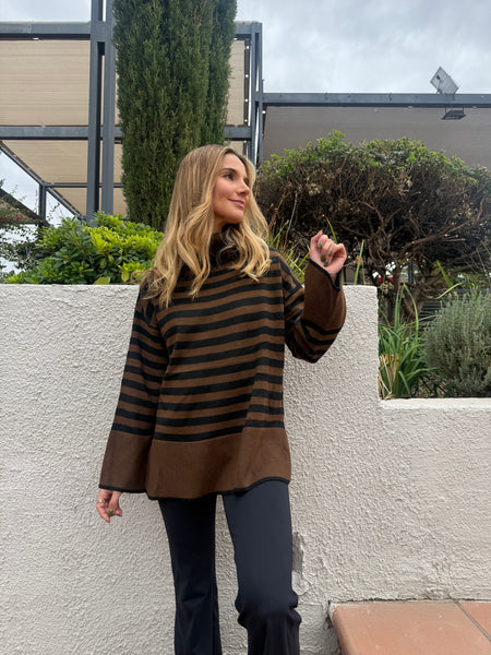 SWEATER CAIRO RAYAS CAFÉ