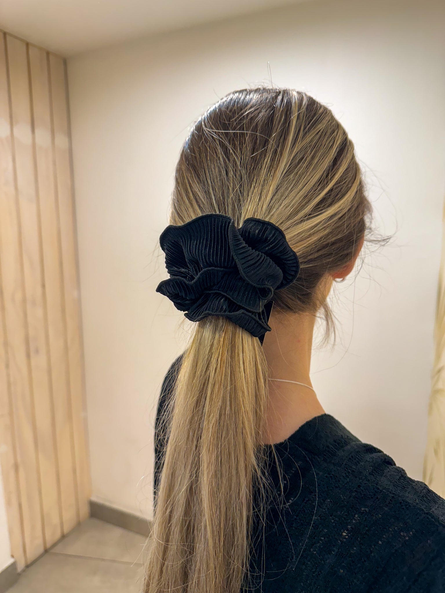 SCRUNCHIE RIB NEGRO