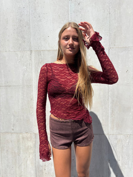 TOP PRINCE ENCAJE BURDEO