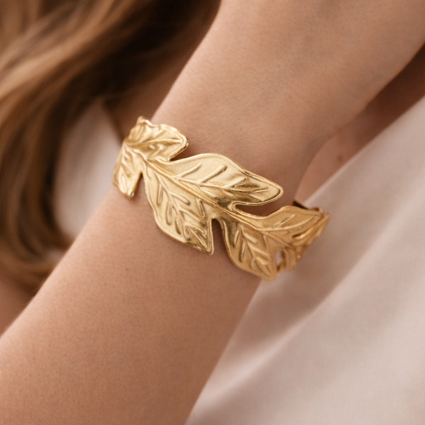 Brazalete Hoja Dorado