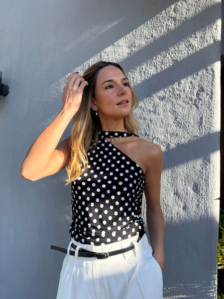 TOP ALTEA NEGRO LUNARES