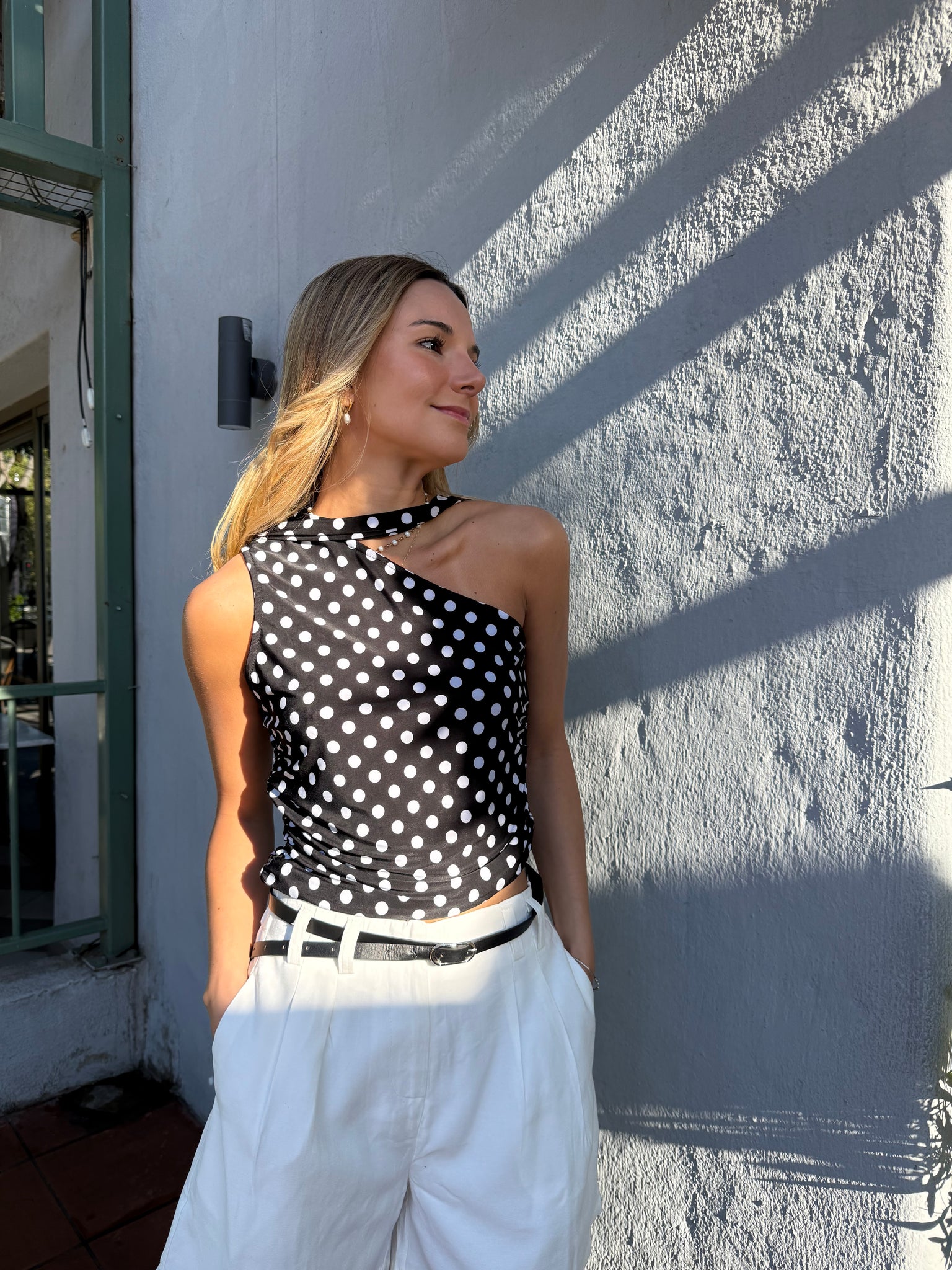 TOP ALTEA NEGRO LUNARES