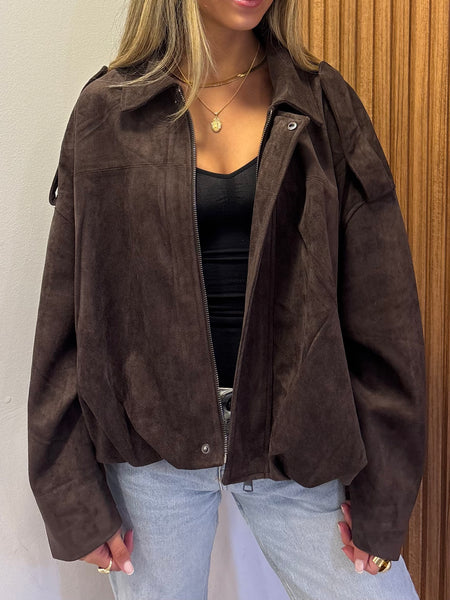 JACKET LIA GAMUZA CAFÉ