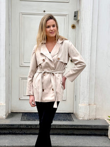 Trench suede beige