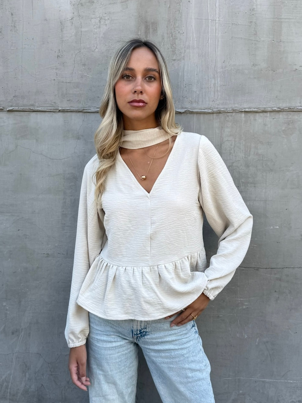 BLUSA CANDELARIA BEIGE