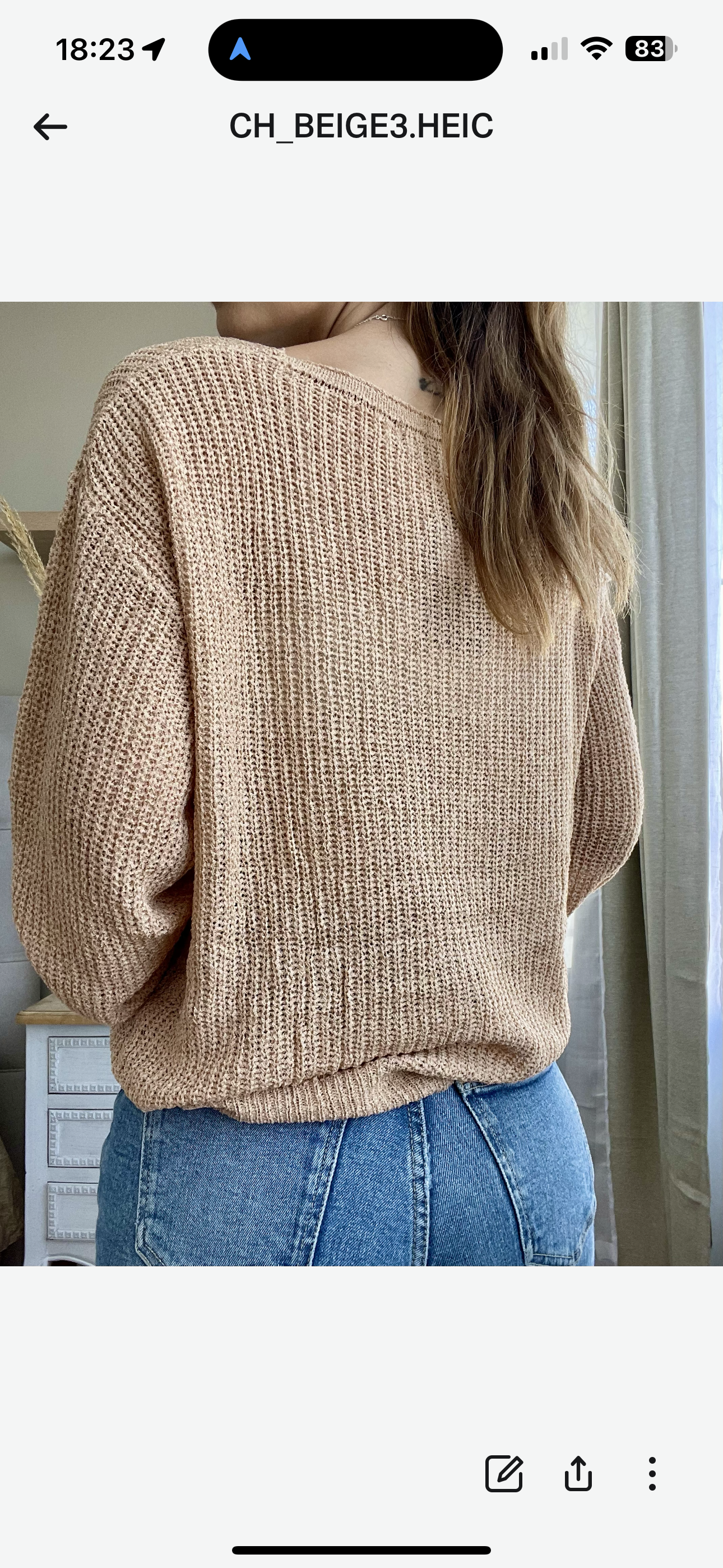 Sweater hilo Georgia beige