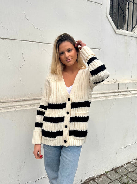 SWEATER FILIPA BLANCO CON RAYAS