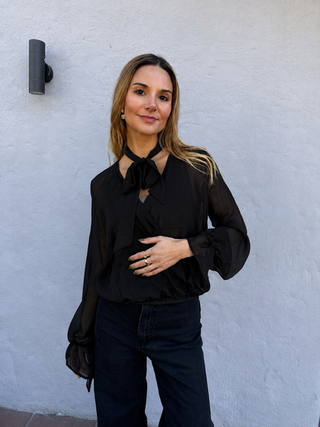 BLUSA GRANADA GASA NEGRO