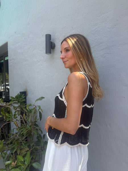 TOP BORDADO PARIS NEGRO