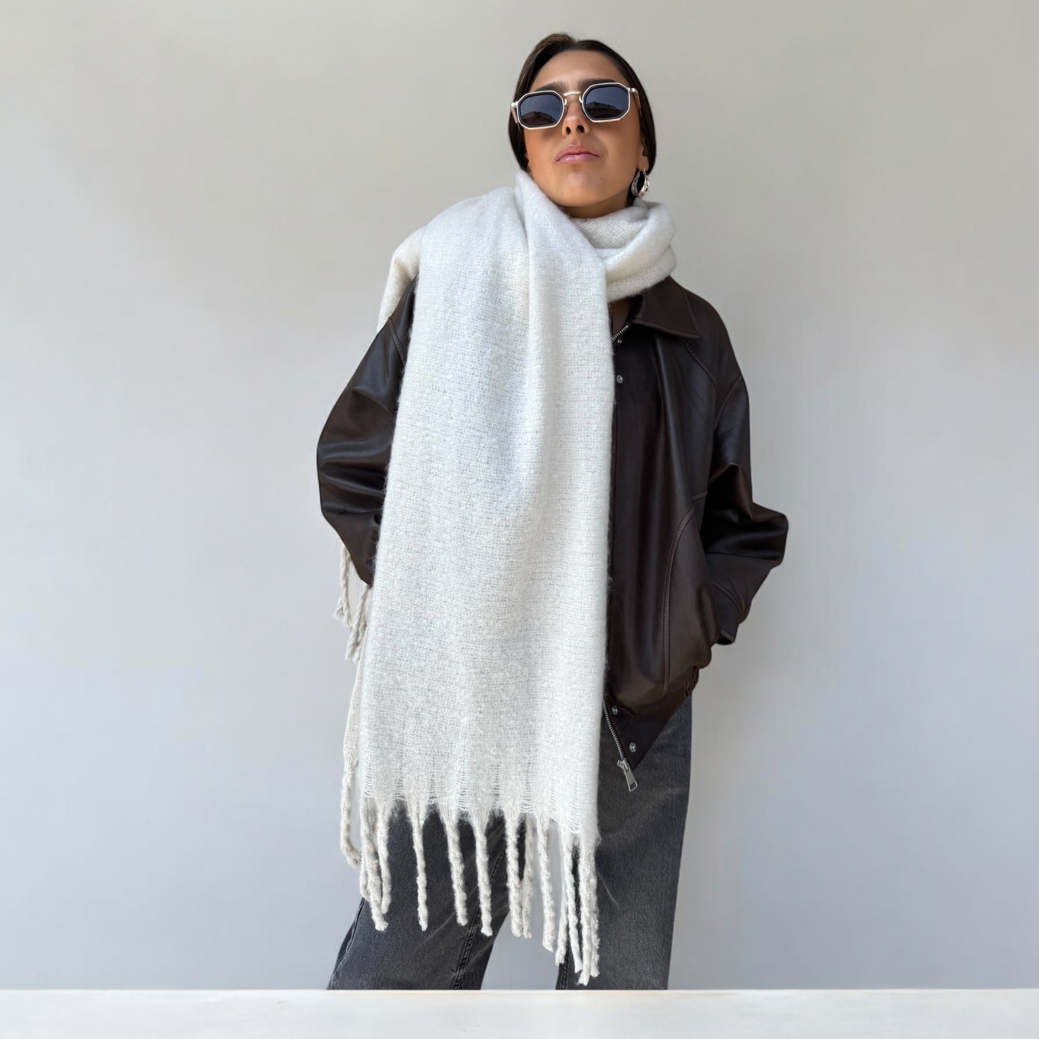 MAXI BUFANDA IVORY