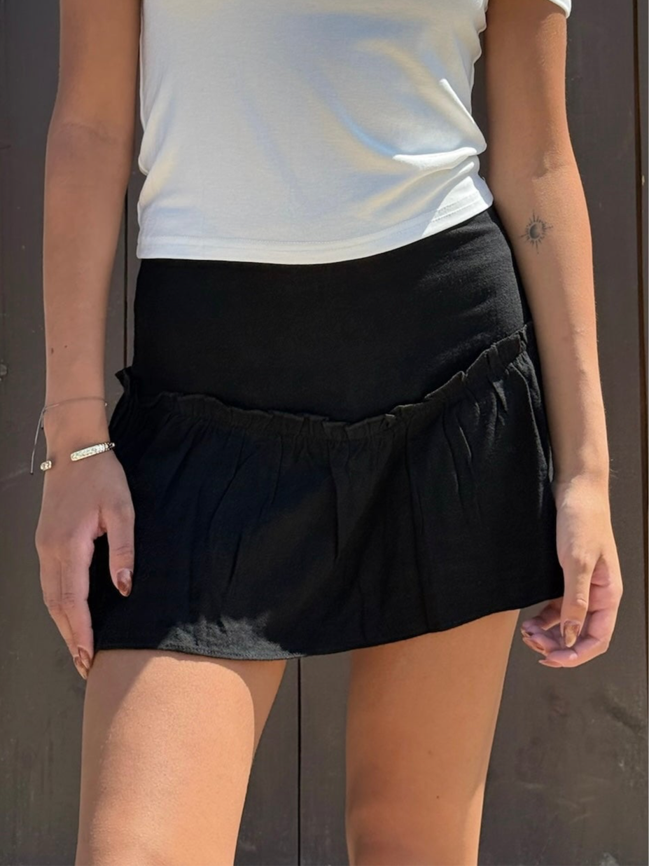 Falda short Dalia negro