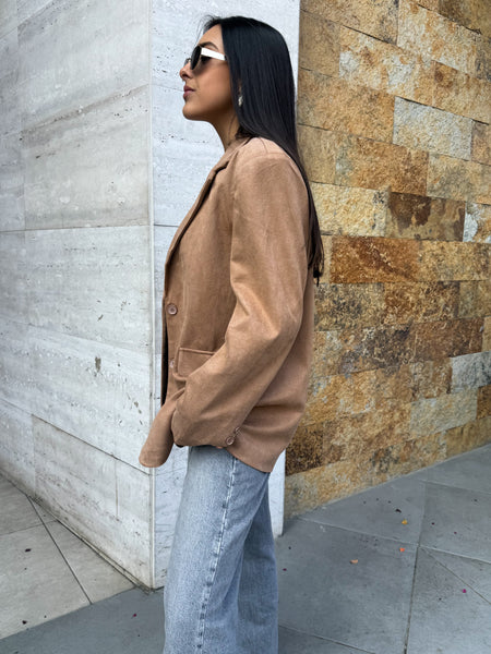 BLAZER GAMUZA CAMEL