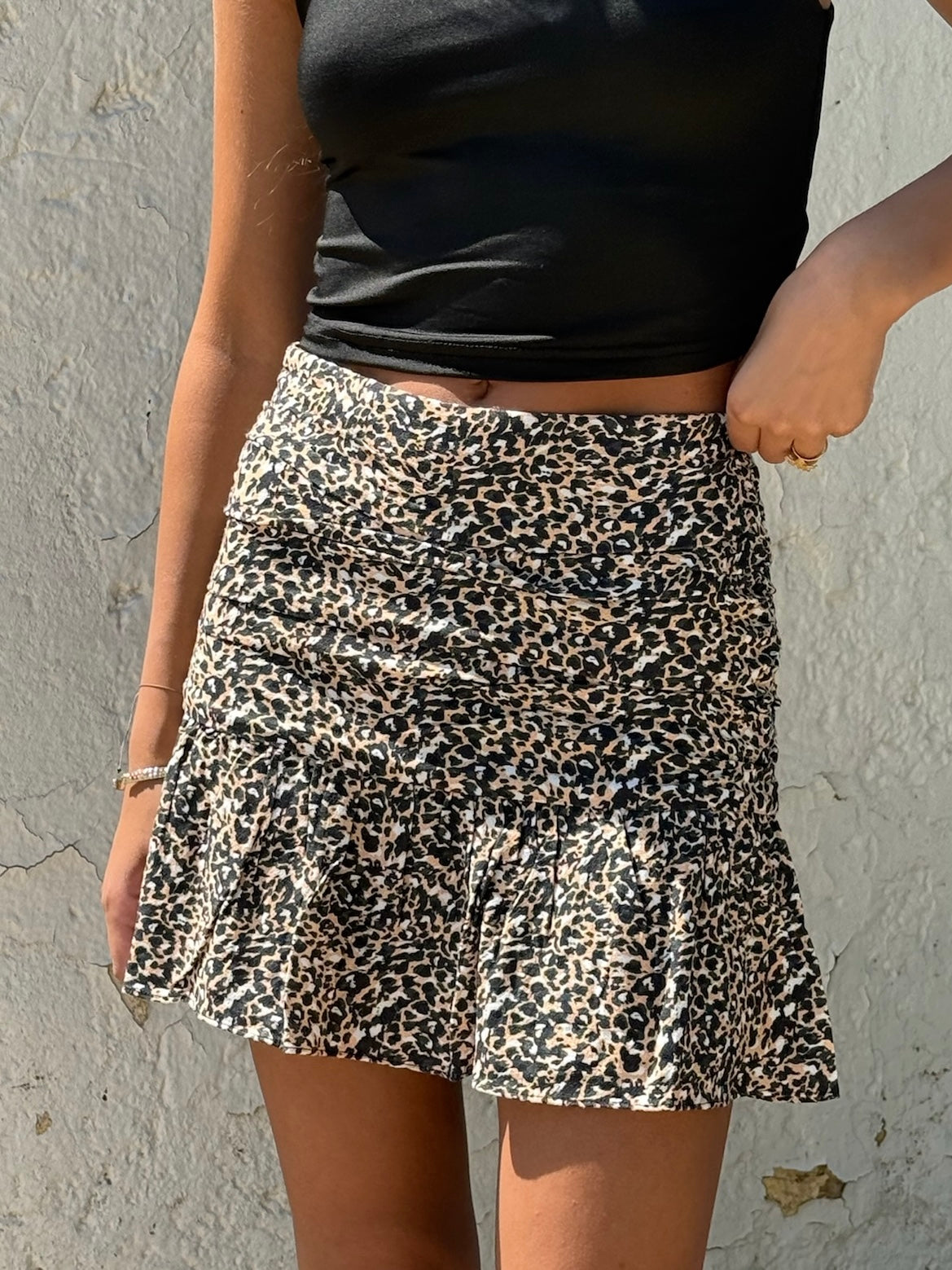 Falda short Rosario leopardo