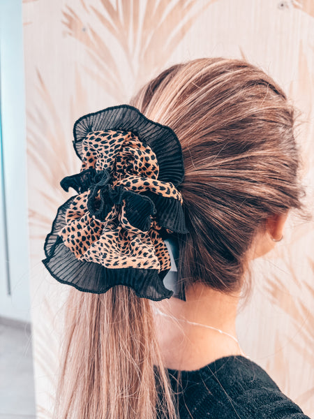 SCRUNCHIE LEOPARDO NEGRO