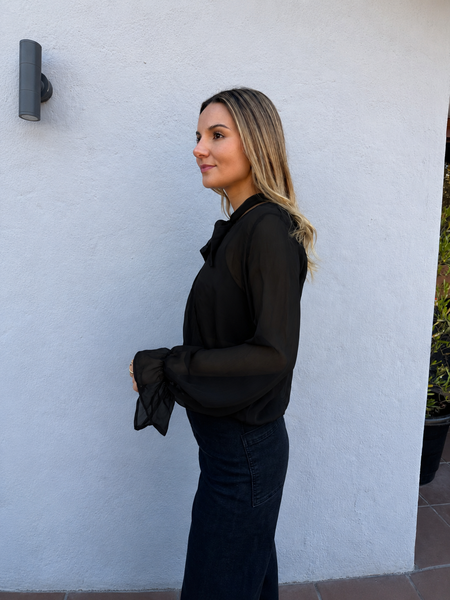 BLUSA GRANADA GASA NEGRO