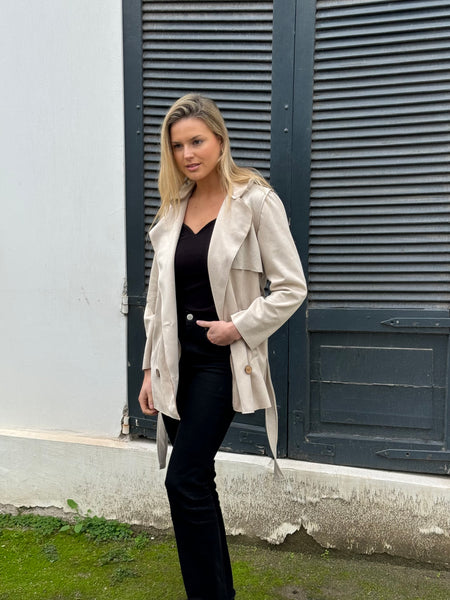 Trench suede beige
