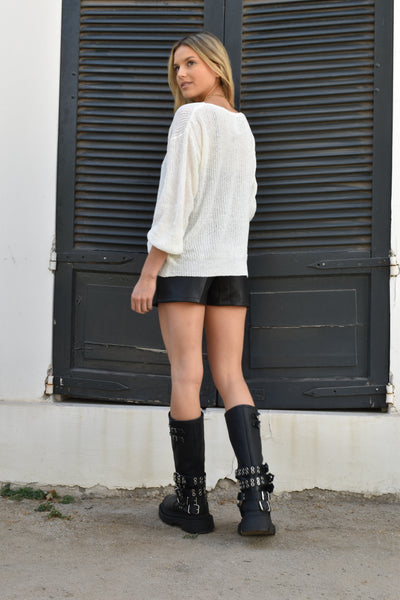 Sweater hilo Georgia blanco