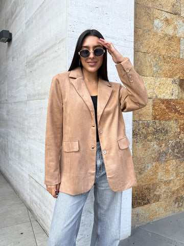 BLAZER GAMUZA CAMEL