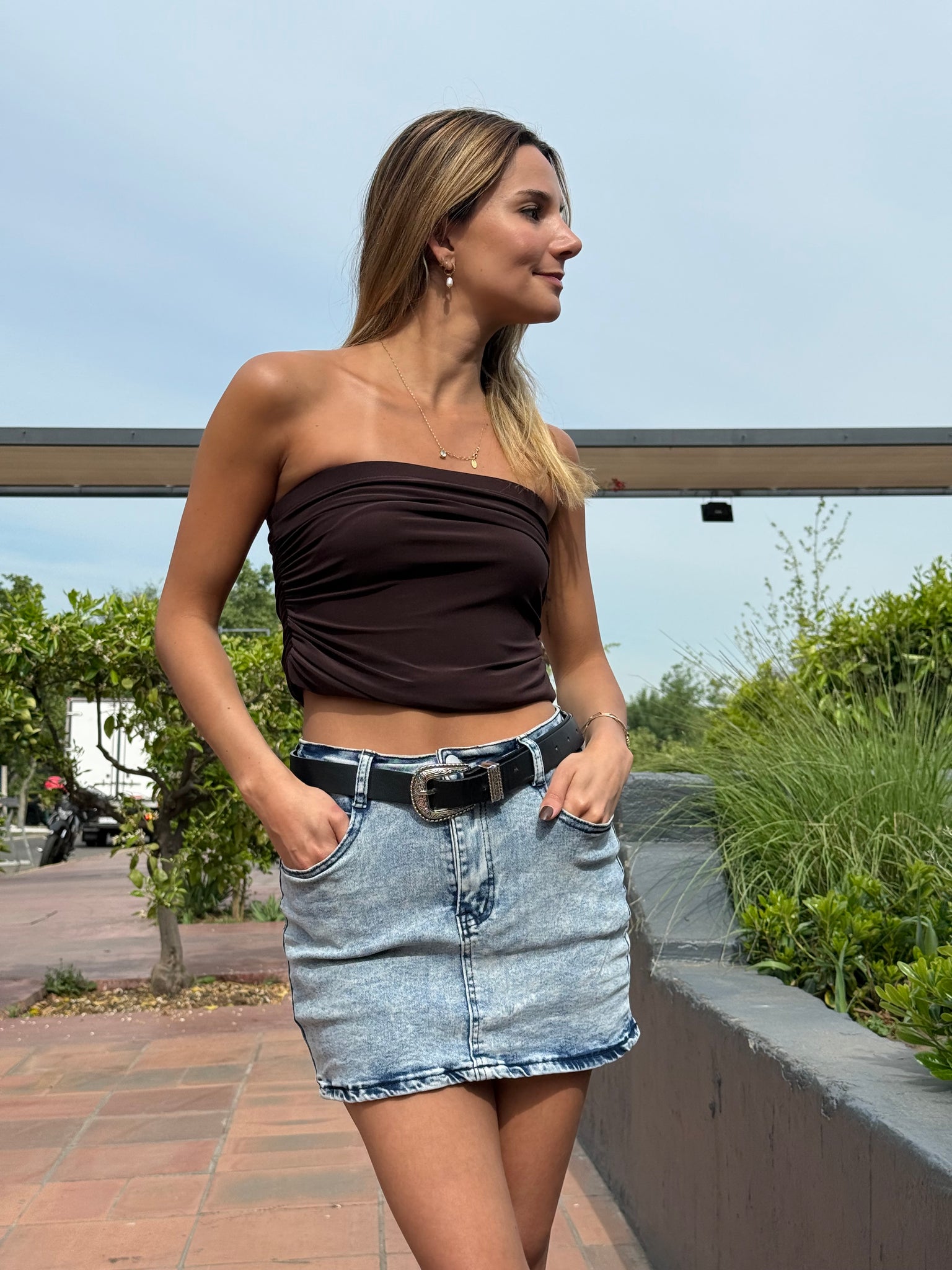 FALDA PETRA AZUL LAVADO