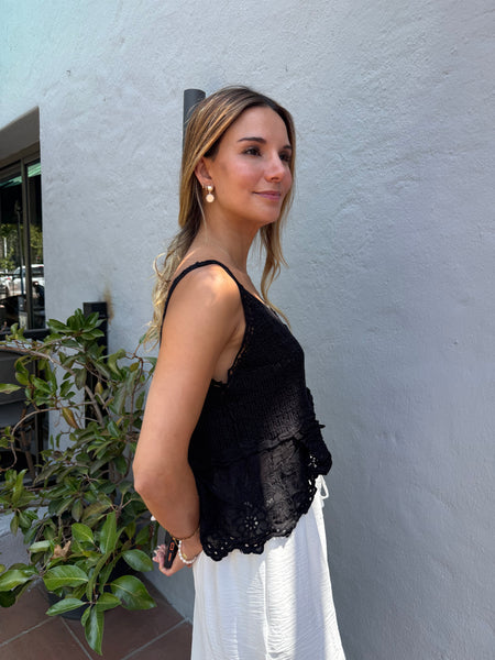 TOP TEJIDO LOURDES NEGRO