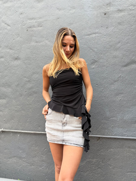 TOP ALBA NEGRO VOLANTES