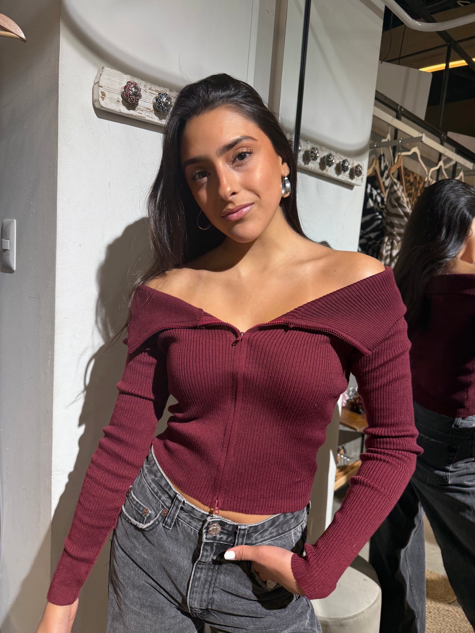 Sweater top Carmina burdeo