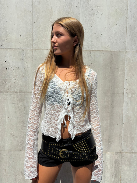 BLUSA MILI ENCAJE BLANCO