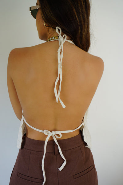 TOP NAPOLES LINO BEIGE