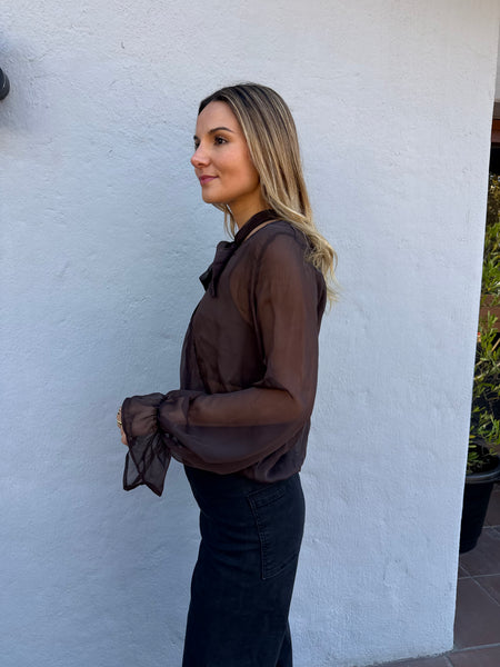 BLUSA GRANADA GASA CAFÉ