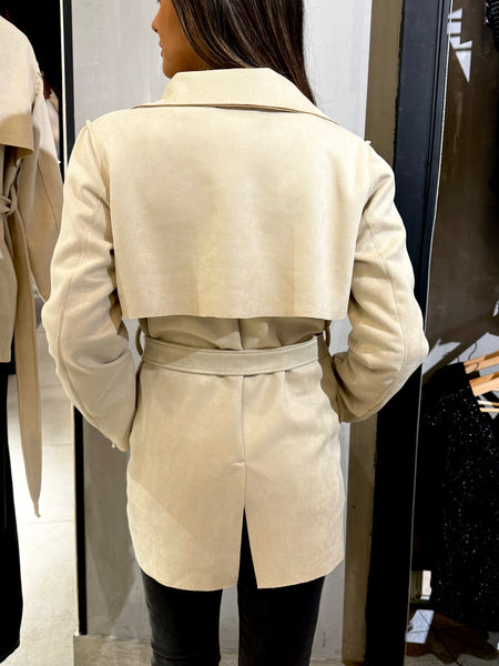 Trench suede beige