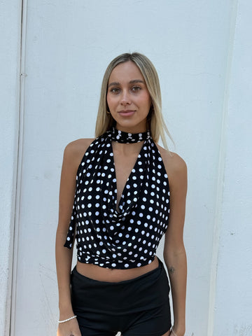 TOP AURA NEGRO LUNARES