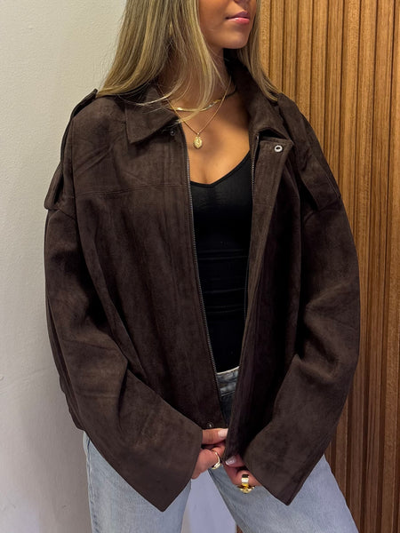 JACKET LIA GAMUZA CAFÉ