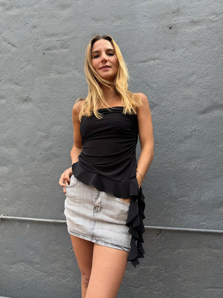 TOP ALBA NEGRO VOLANTES