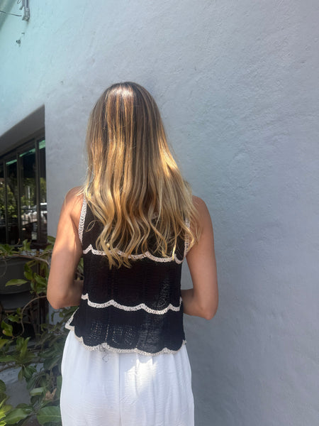 TOP BORDADO PARIS NEGRO