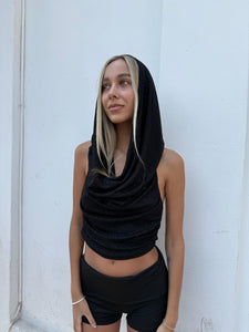 TOP LOURDES NEGRO BRILLOS