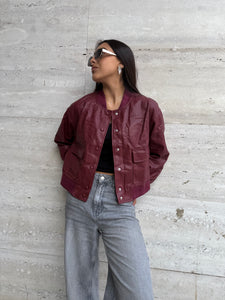 CHAQUETA BOMBER BURDEO