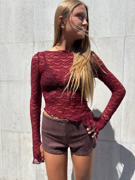 TOP PRINCE ENCAJE BURDEO