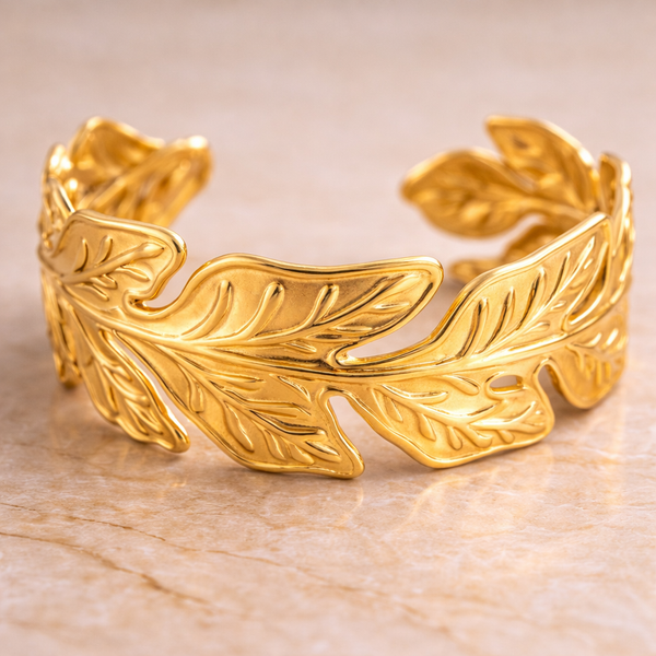 Brazalete Hoja Dorado
