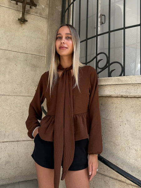 BLUSA CANDELARIA CAFÉ