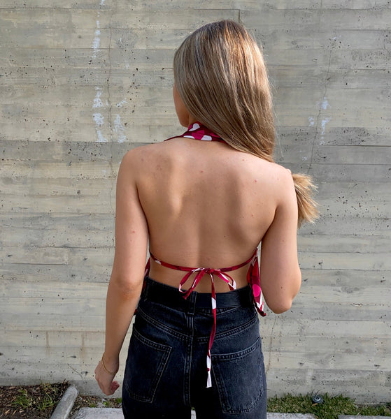 Top Marsella flores pink