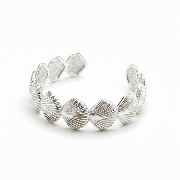 Brazalete Concha Plateado