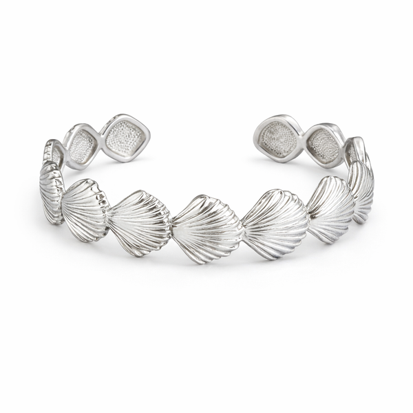 Brazalete Concha Plateado