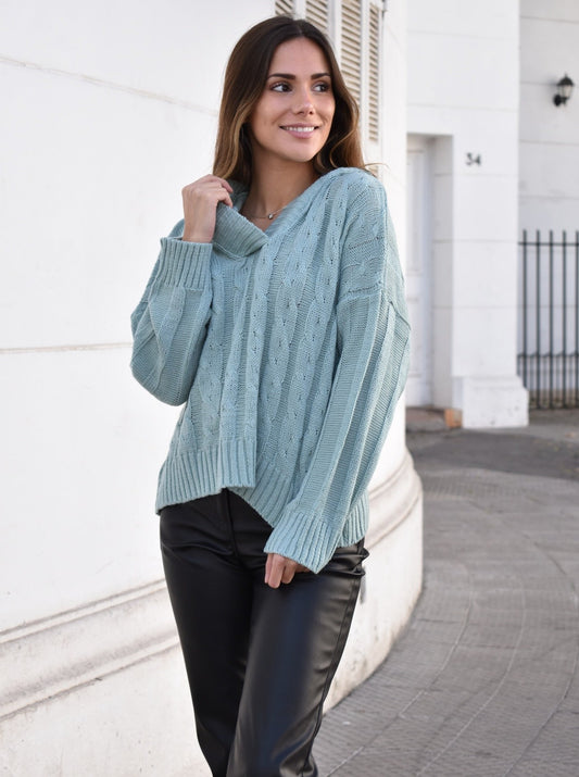 Sweater Menorca verde largo